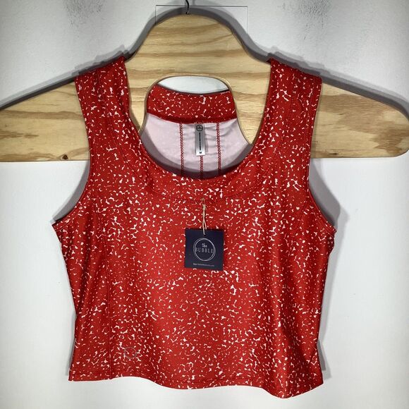The Bubble Womens Lexi Crop Tank Top Red Size Medium NWT - Picture 2 of 10